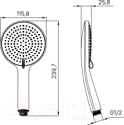 Лейка ручного душа IDDIS Optima Home OPH3F0Gi18