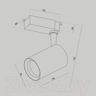 Трековый светильник Maytoni Vuoro TR003-1-10W4K-W-B