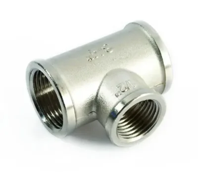 Тройник латунный никел. переходной ду 20х15х20 (3/4"х1/2"х3/4") general fittings