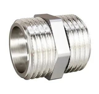 Ниппель латунный никел. ду 15 (1/2") ld