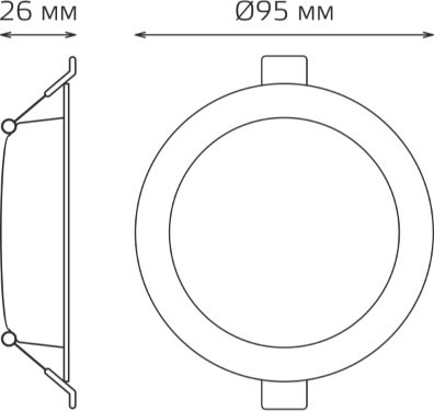 Комплект точечных светильников Gauss Elementary Downlight 5W 430lm 4000K 170-260V IP20 / 9100420205T