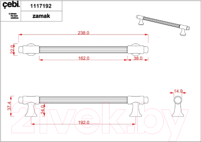Ручка для мебели Cebi Vera A1117 PC27