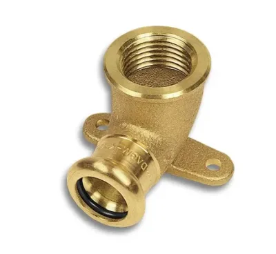 Отвод бронз. вр с крепл. 15х1/2" пресс sanha