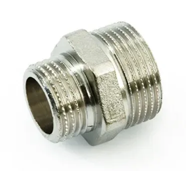 Ниппель латунный никел. переходной ду 15х20 (1/2"х3/4") general fittings