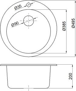 Мойка кухонная AV Engineering Point AVE495495GRA
