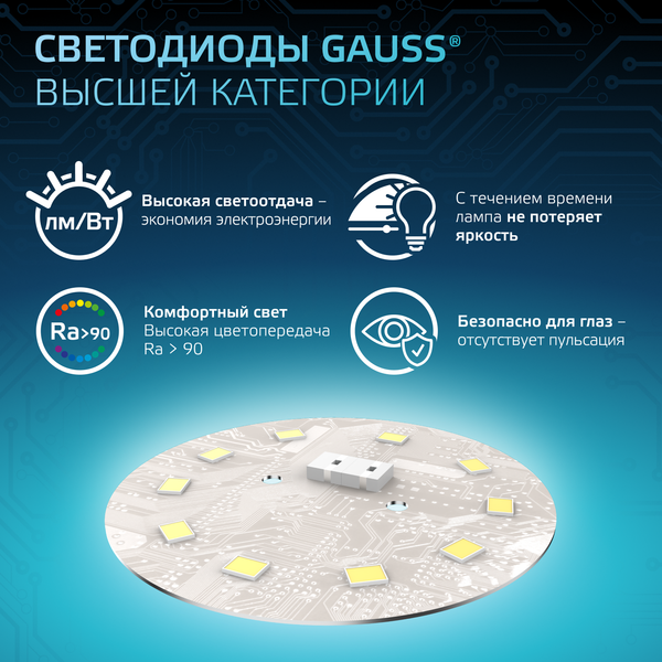 Лампа Gauss Candle E27 6.5W 4100K / 103102207