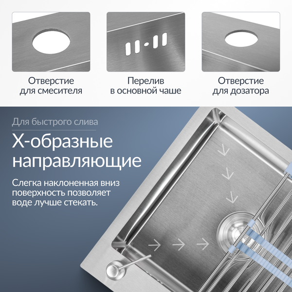 Мойка кухонная Saniteco 4848