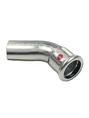 Отвод sanha-therm ниппельный 45* press 28х28 арт. 12404028