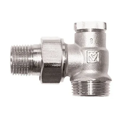 Вентиль запорный лат. герц-rl-1 угловой ду 15 (g 3/4" - со стороны трубы) herz