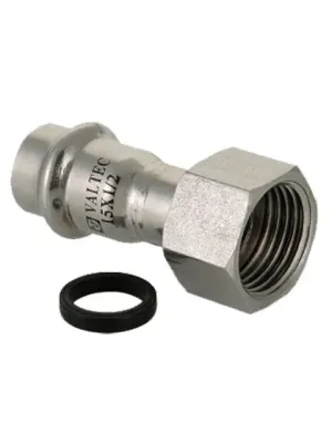 Соединитель нерж. сталь с накидной гайкой 28х3/4" valtec