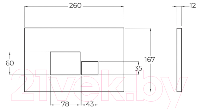 Кнопка для инсталляции BelBagno BB074NERO