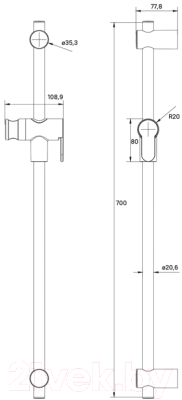 Душевая стойка IDDIS Ray RAY70BCi17