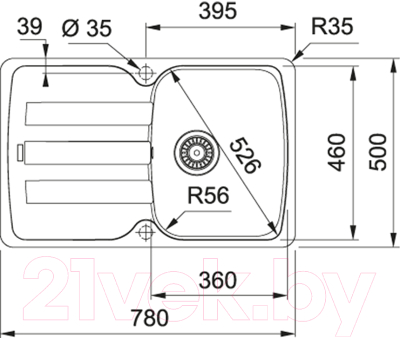 Мойка кухонная Franke Antea AZG 611-78
