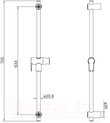 Душевая стойка IDDIS Ray RAY70BCi17