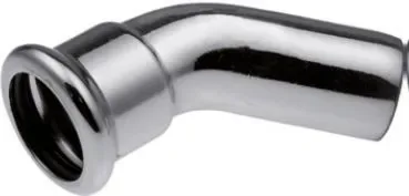 Отвод steel ниппельный 45* press 28х28 арт. 1509068026 (6240476) kan