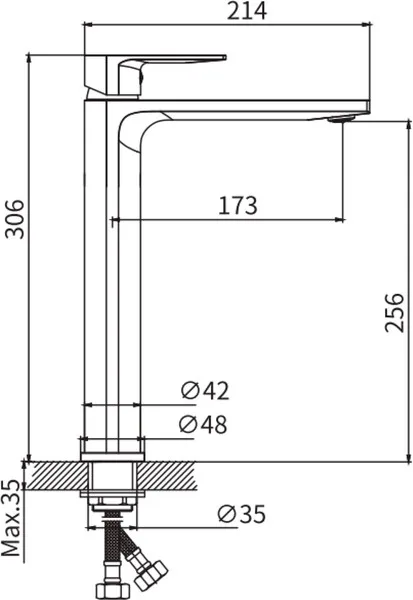 Смеситель Lauter Reef 21CK8678BS