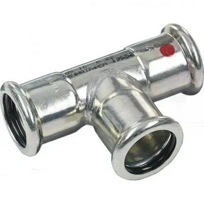 Тройник sanha-therm press 28х22х28 арт. 124130282228