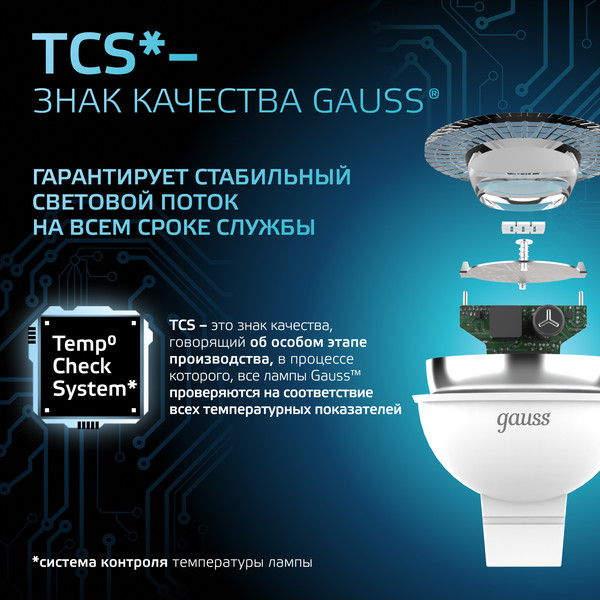 Лампа Gauss GU5.3 7W 4100K / 101505207