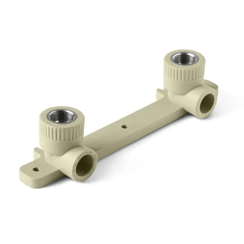 П/п отвод двойной с креплением вр 20х1/2" серый pro aqua