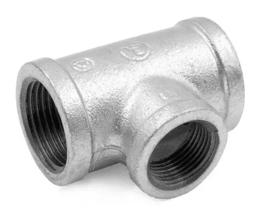Тройник чугунный оцинк. ду 40х25 (1 1/2"х1") fittex plus