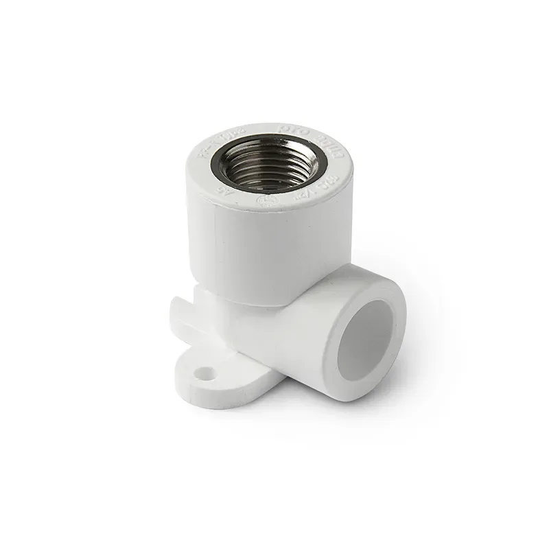 П/п отвод комб. с креплением вр 25х1/2" белый pro aqua