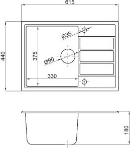 Мойка кухонная AV Engineering Mista AVE615440GRA