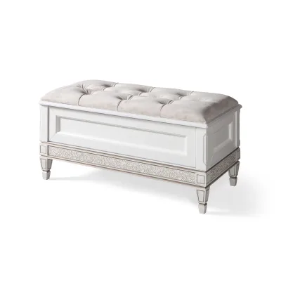 Банкетка гм 6499к,дуб/tiffany-1-cream "бел.дуб/пат" пр."бристоль"