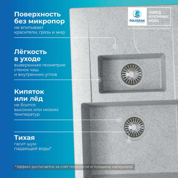 Мойка кухонная Polygran Brig 770