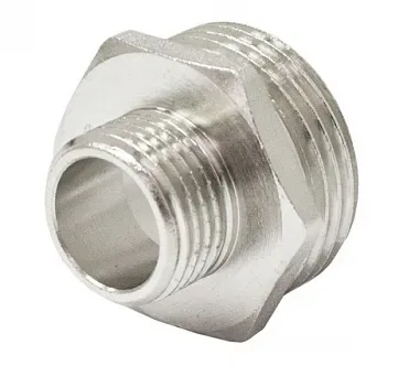 Ниппель латунный переходной никел. ду 15х10 (1/2"х3/8") sti