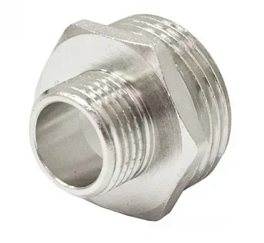 Ниппель латунный переходной никел. ду 15х10 (1/2"х3/8") sti