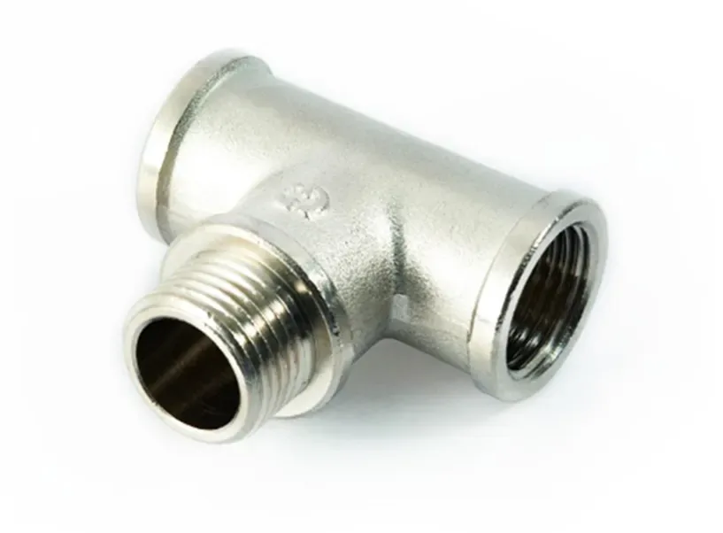 Тройник латунный никел. мрм ду 20 (3/4") general fittings