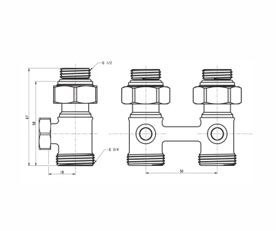 Клапан запорный н-блок прямой 1/2" тип тк-hp magnum