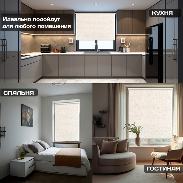 Рулонная штора Sundays Home Твид 72х160
