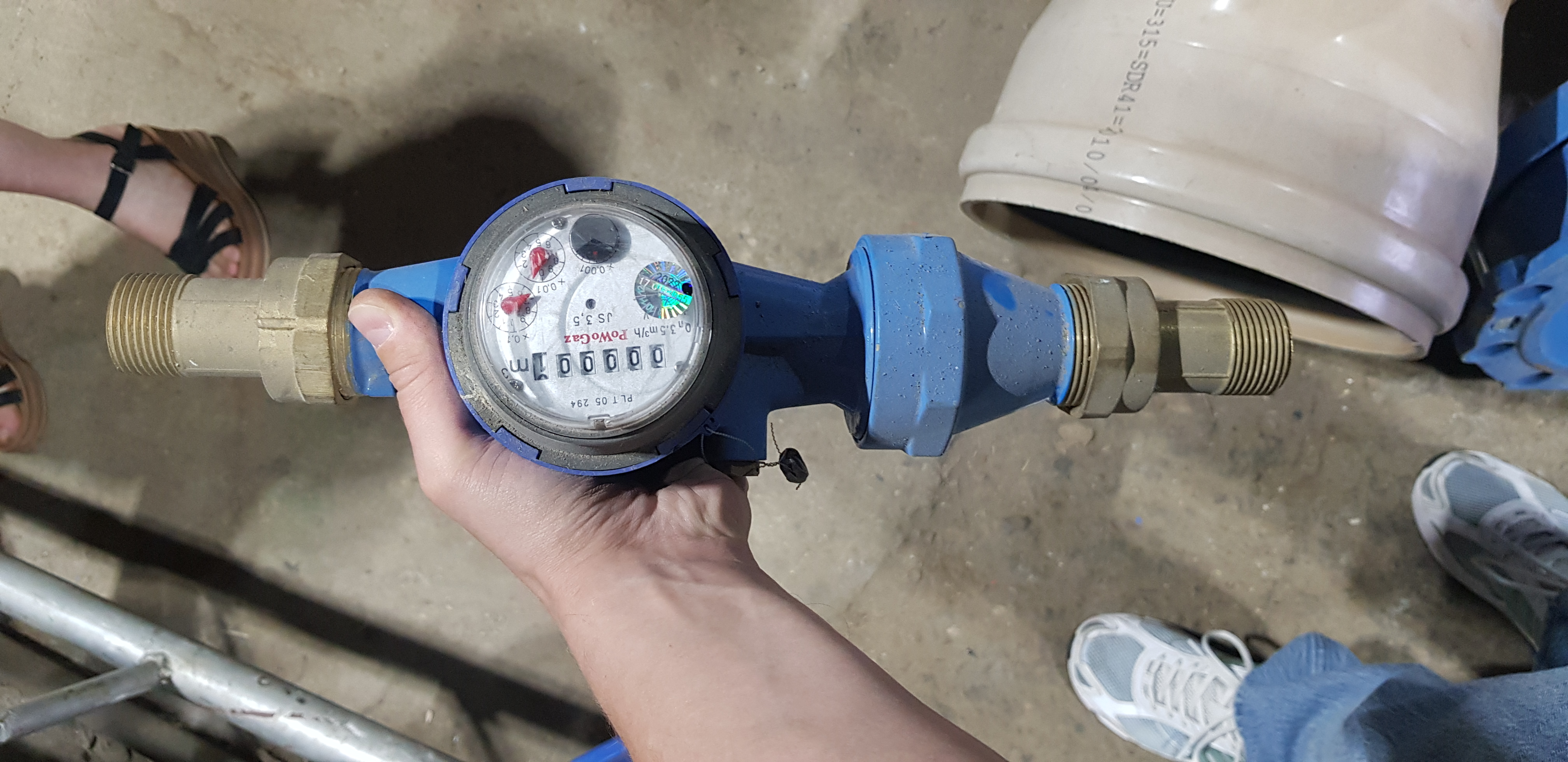 Счетчик воды Ду25 PoWoGaz JS 3,5 (водомер ХВС 1 дюйм с полусгонами)