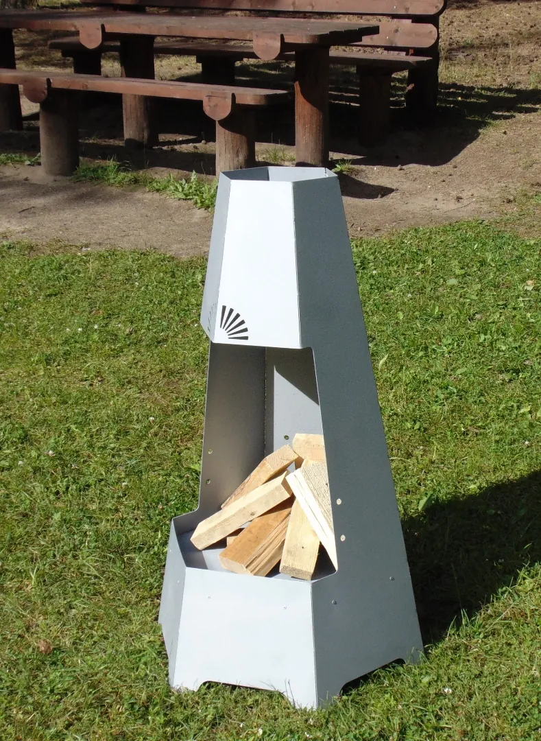 Уличный камин нержавеющий