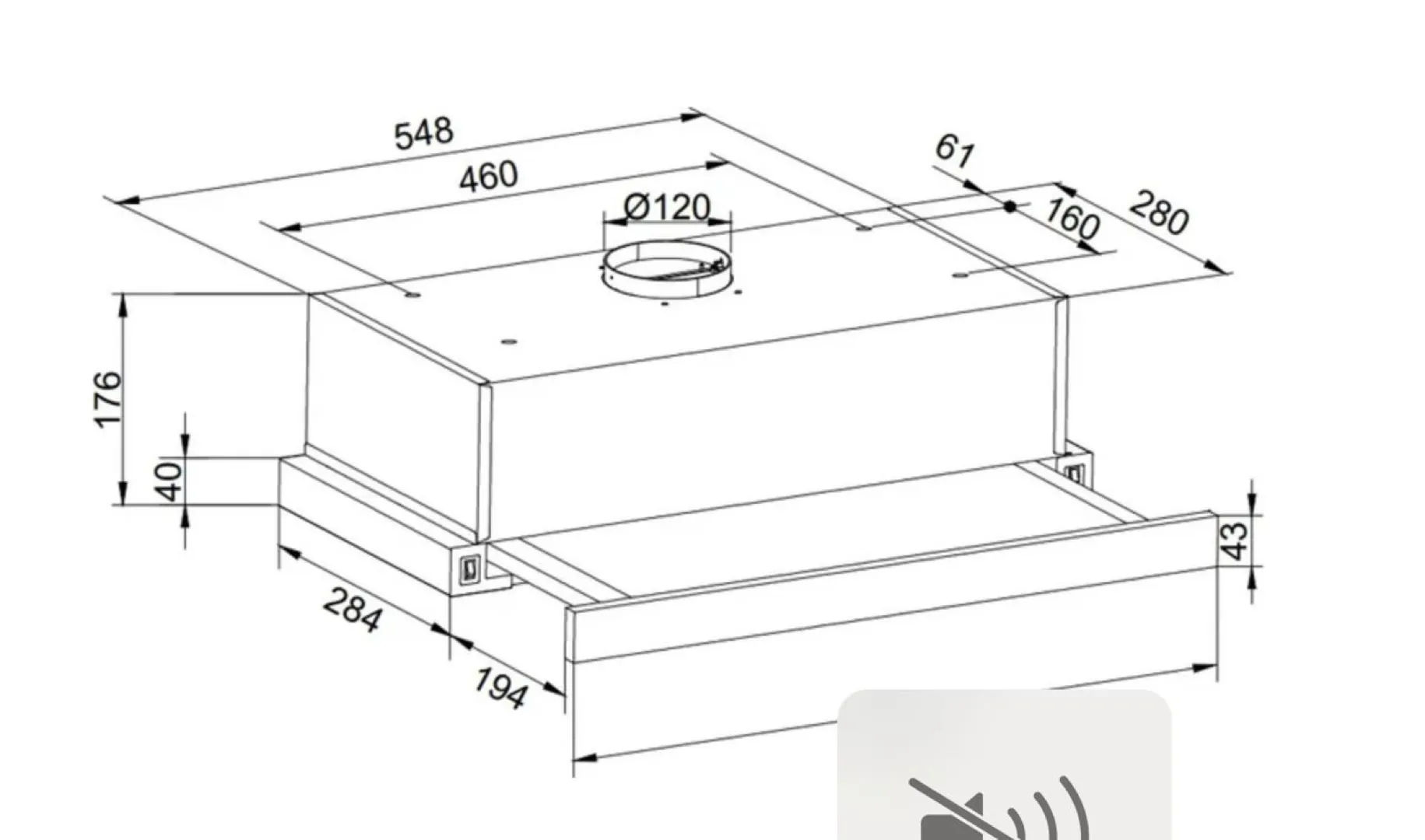 Вытяжка zorg slim 850 60 s