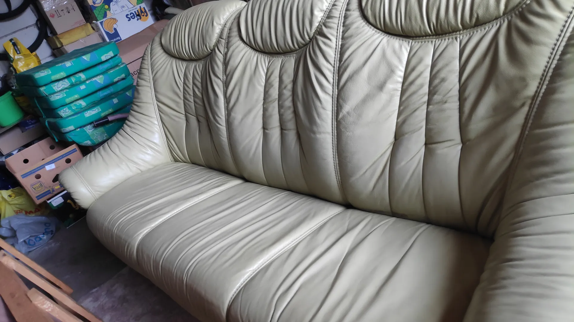 Диван + 2 кресла. Нат.кожа