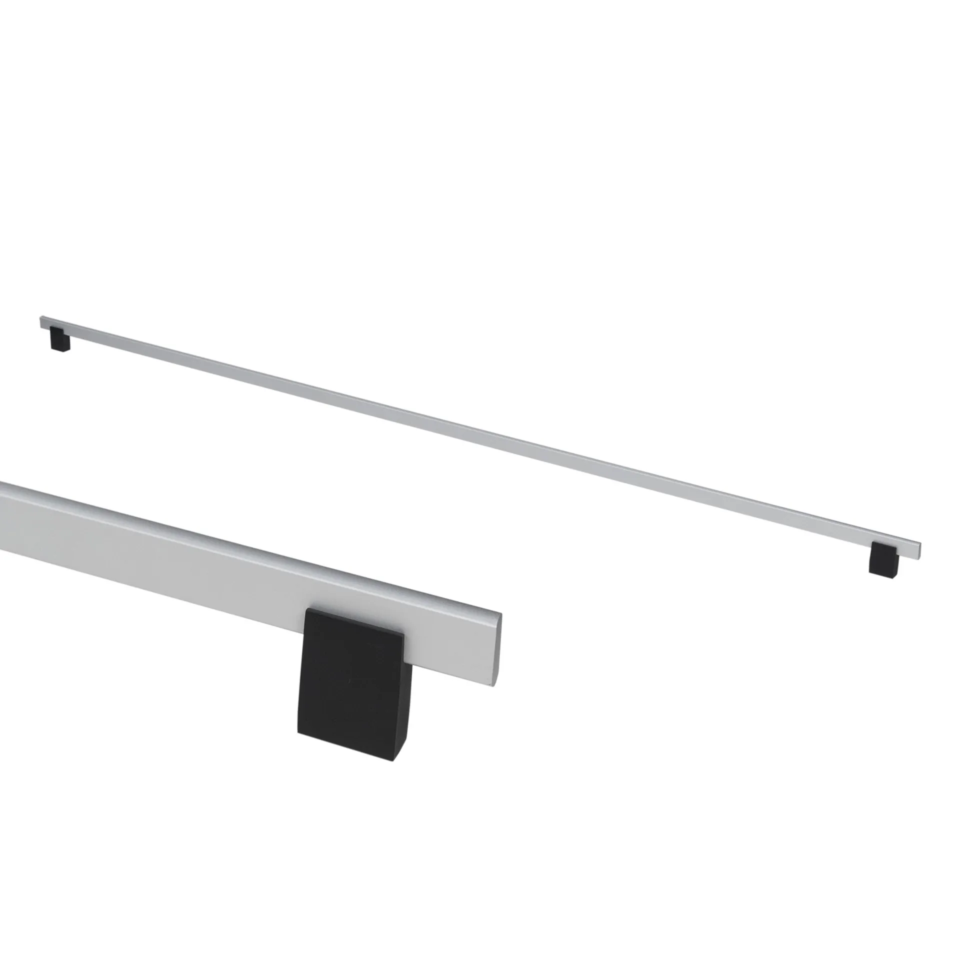 Ручка меб. скоба алюм. MOONLIGHT 944/1000 матовый хром+ черный матовый, AKS