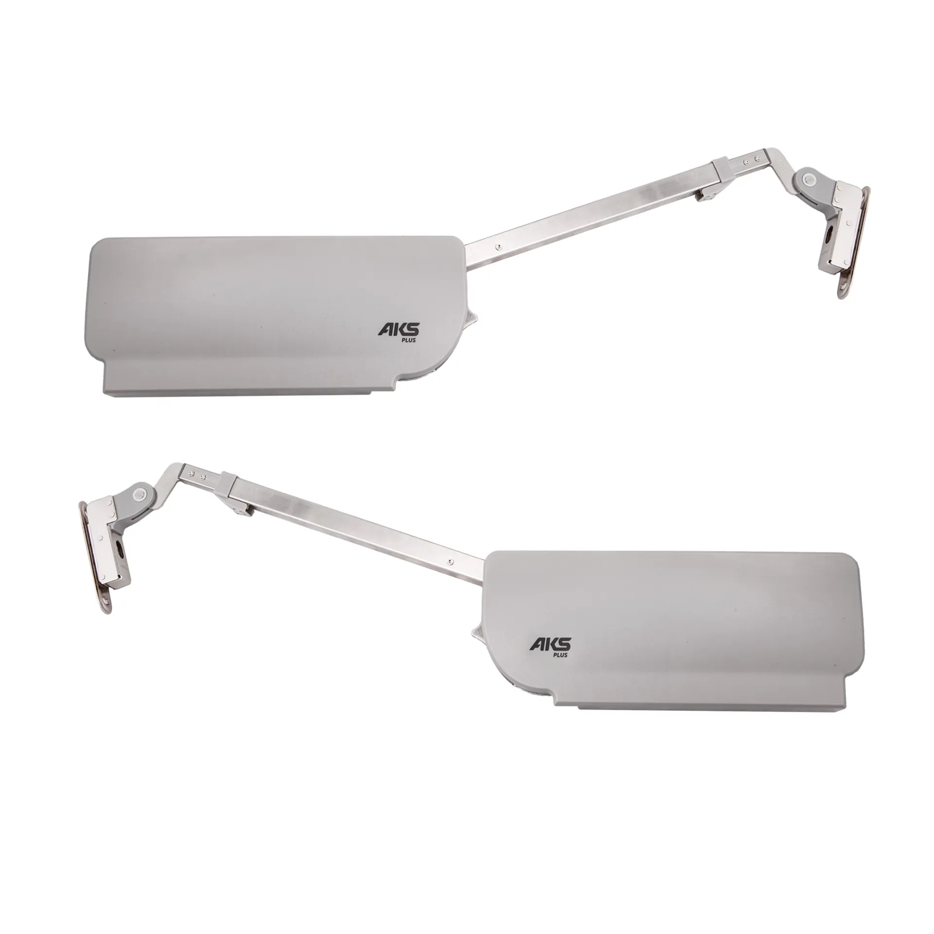 Подъемный механизм верх. S с доводчиком и фиксацией в люб. положении на 2 двери AKS PLUS TITAN серый