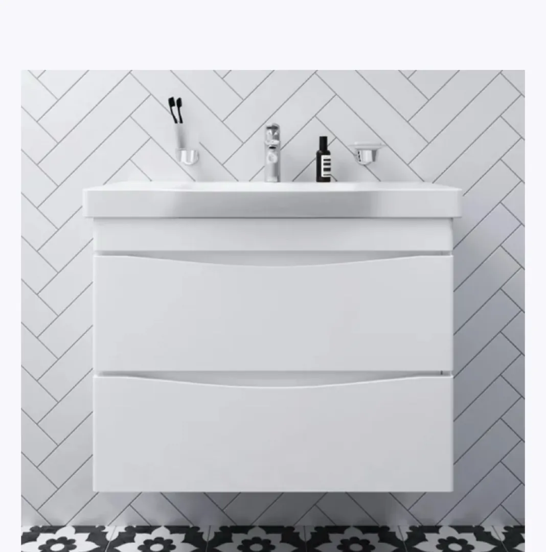 Am.pm тумба с умывальником like m80fhx0802wg + m80wcc0802wg