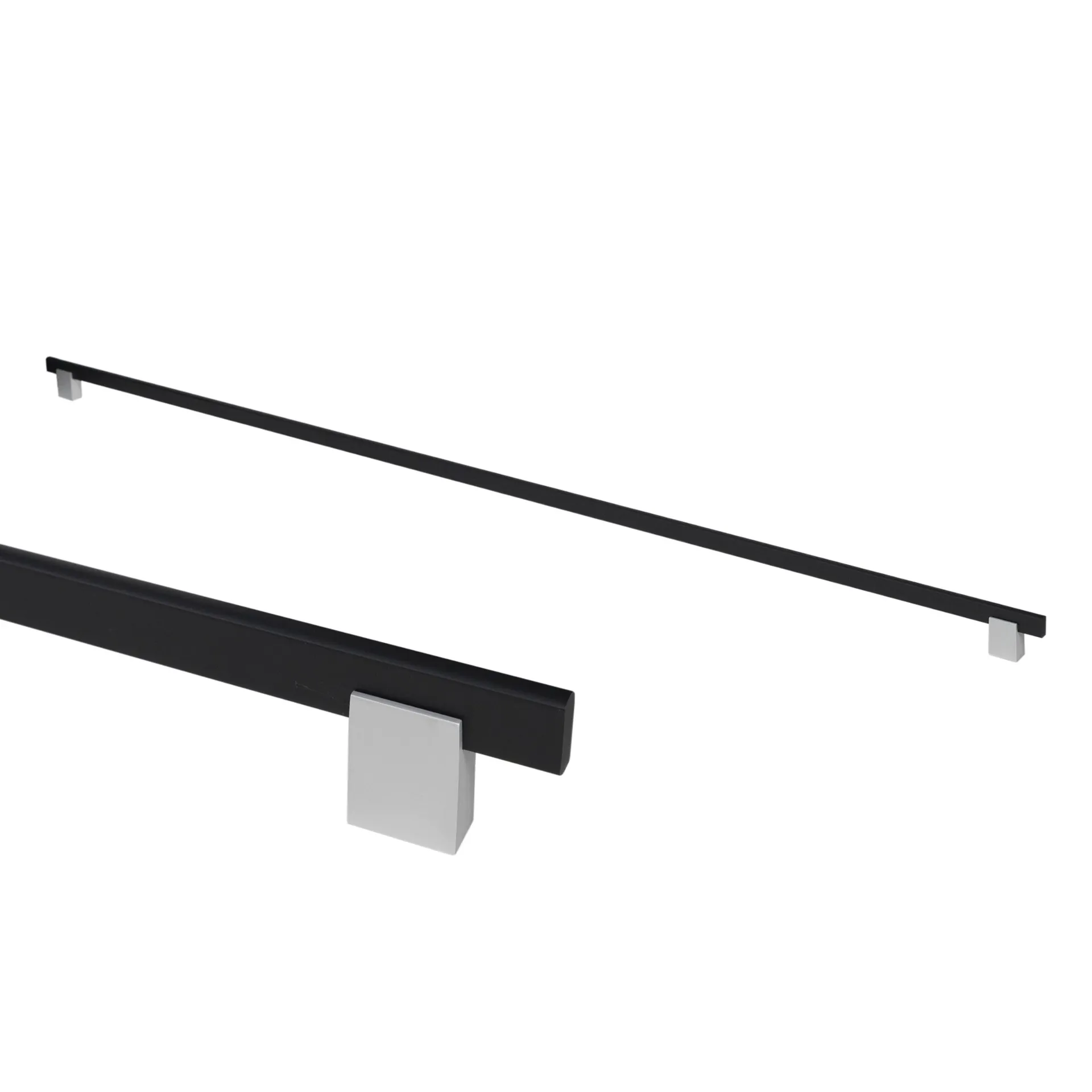 Ручка меб. скоба алюм. MOONLIGHT 944/1000 черный матовый+матовый хром, AKS