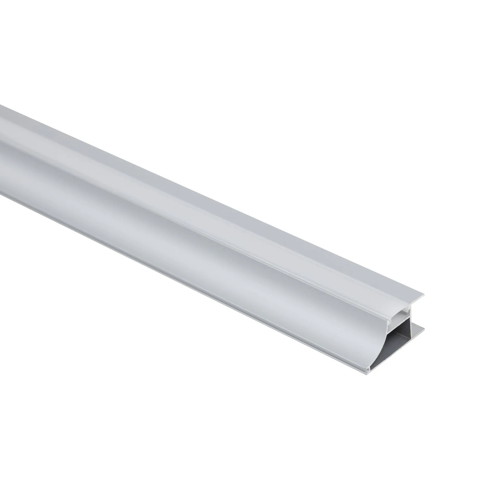 Профиль алюминиевый накладной/торцевой AVIOR, с экраном, цвет алюминий, 2м, AKS