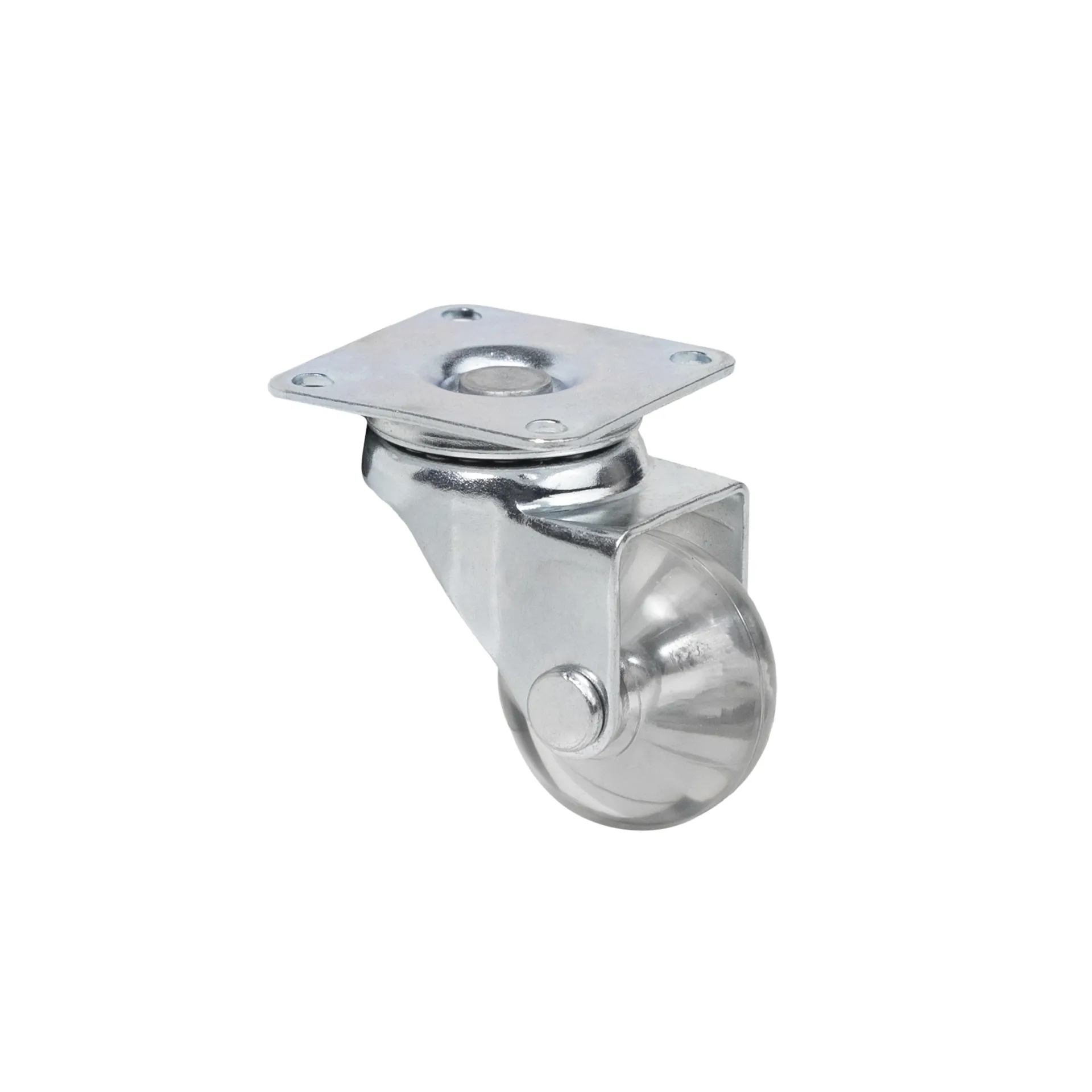 Колесо меб. CRYSTAL/2 d35 h51 с площадкой, прозрачный AKS