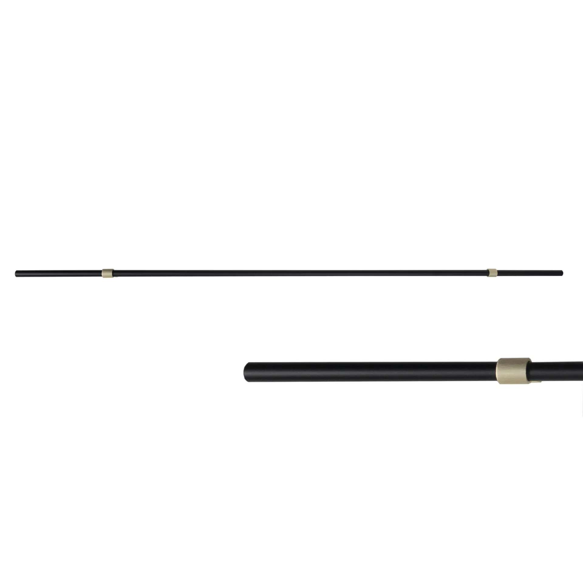 Ручка меб. скоба алюм. WHISPER 704/1000 черный матовый+брашированное золото, AKS