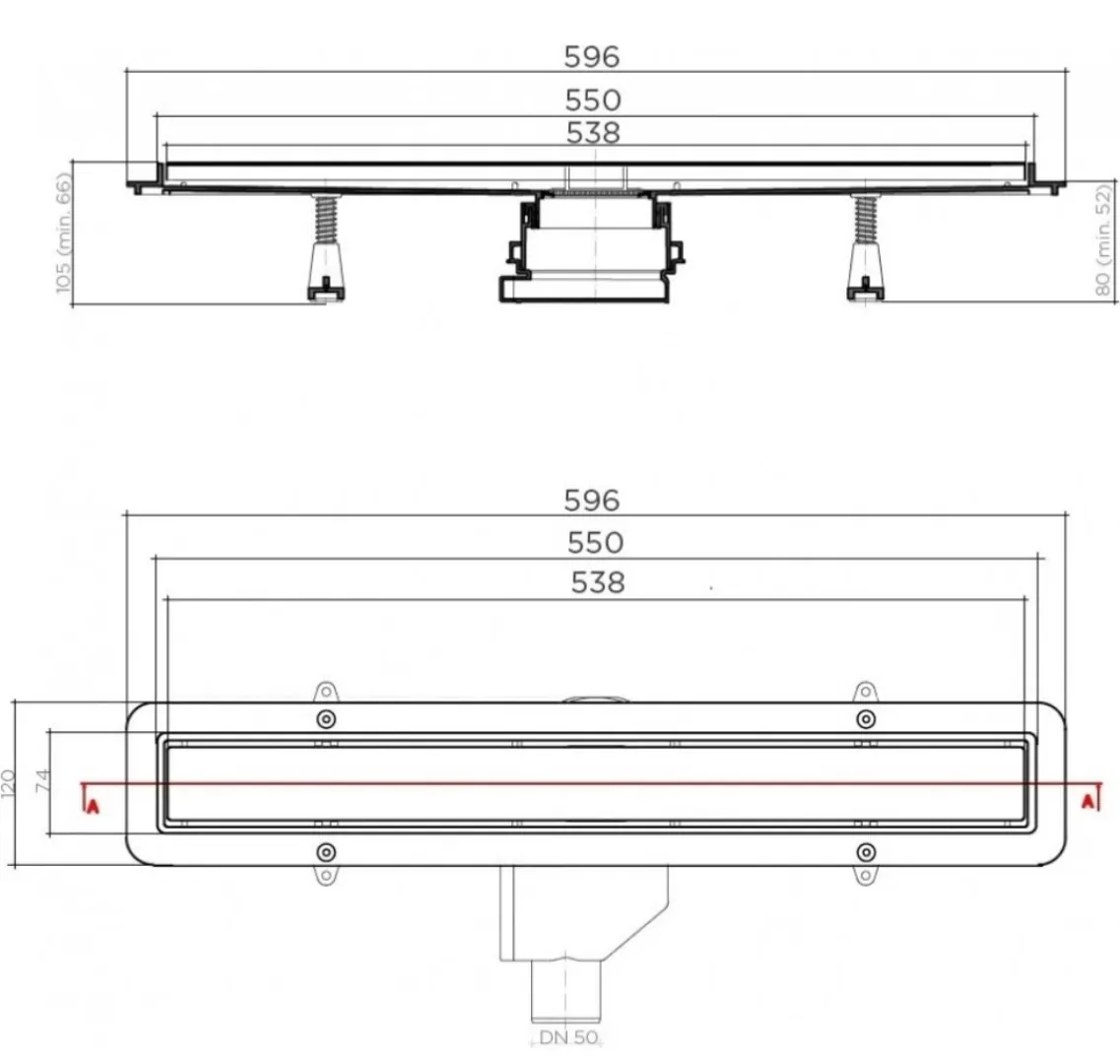 Душевой трап pestan compactline 550 (сербия) новый