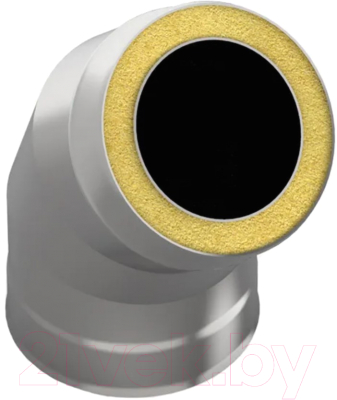 Поворот дымохода UMKPRO 135 ф 130х200 AISI 439/439 1.0мм/0.5мм (К) удл=60мм