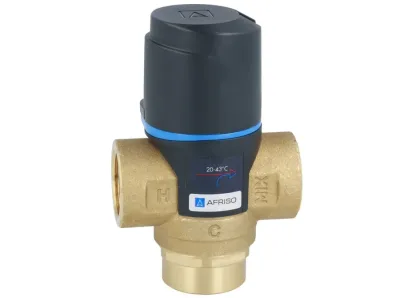 Клапан термостат. трехходовой атм 331 dn 20 3/4" вр 20-43°c kvs=1,6 арт. 1233110 afriso