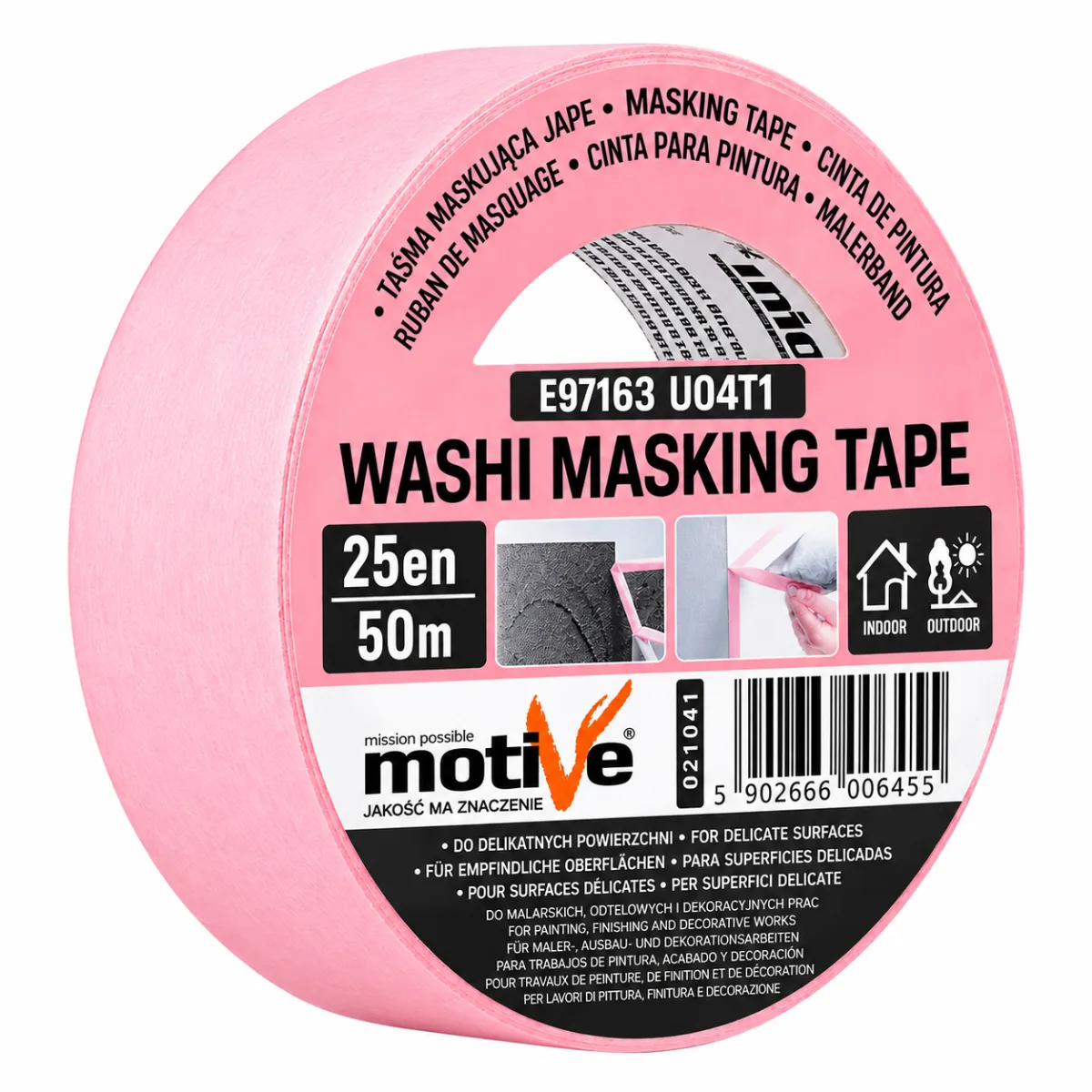 Малярная лента motive washi extra light 25 мм×50 м, 021041