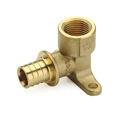 Угольник латунный с креплением 16х1/2" pro aqua