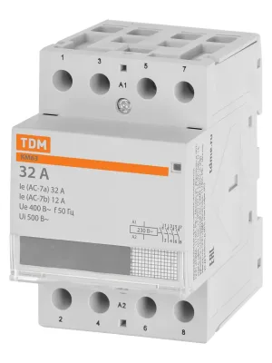 Контактор модульный км63/4-32 4 но tdm